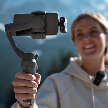 Стабілізатор DJI Osmo Mobile 6 для iPhone/Android, 3-осьовий, з розсувним штативом, трекінг об'єкта, для Vlogging, YouTube, TikTok (Slate Gray, з мікрофоном DJI Mic)