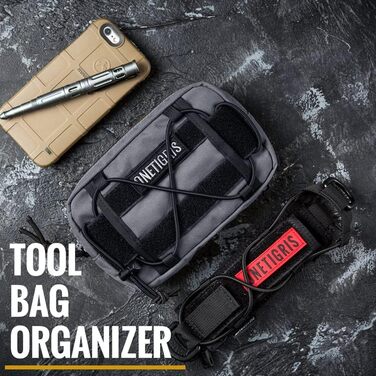 OneTigris EDC сумка для корму для собак, MOLLE кишеня для рюкзака, ідеально підходить для дресирування собак, сумісна з шлейками (2 шт - сірий)