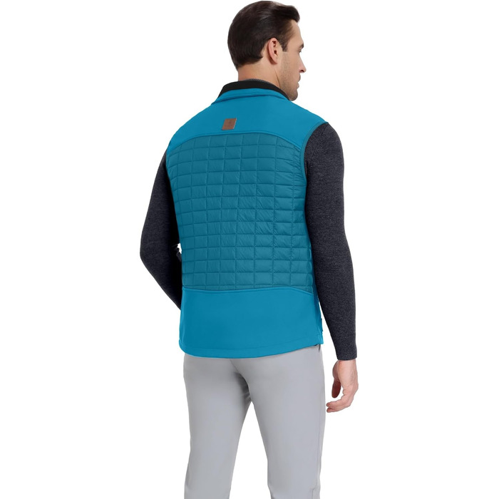 Little Donkey Andy Легка пухова жилетка для чоловіків, тепла безрукавка, outdoor-куртка для піших прогулянок, подорожей та бігу (S, Павіно-блакитний)