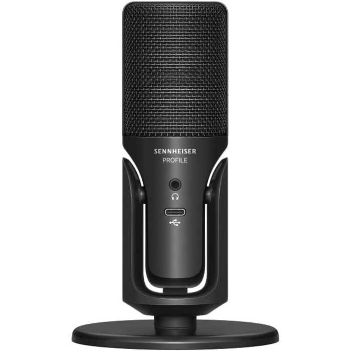 Sennheiser Profile USB мікрофон: конденсаторний мікрофон з USB-підключенням для подкастів та стрімінгу. В комплекті: стійка та кабель USB-C 1.2м. Чорний (700065)