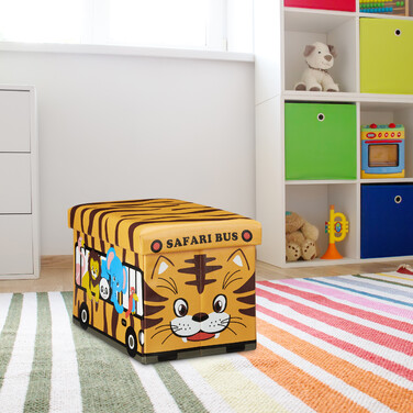 Relaxdays Foldable Toy Box with Storage Space