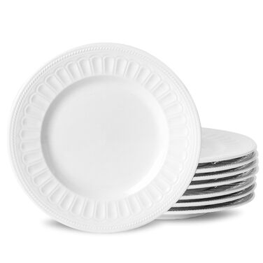 Набір сервіровочних тарілок UIBFCWN, 8 шт., 25.4 x 15.2 см, кераміка, білий колір