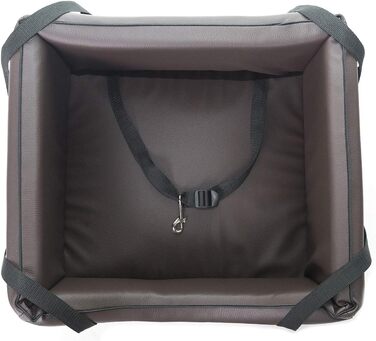 Автомобільний лежак для собак Mayaadi-Home з штучної шкіри, 65x55 см, коричневий