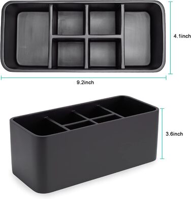 Bathroom Toothbrush Holder, Toothpaste Holder, Stand, Bathroom Organizer for Toothbrushes, Makeup Brush Holder (Black)