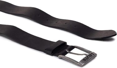 Чоловічий шкіряний ремінь Levi's New Duncan Regular Black, 115 см