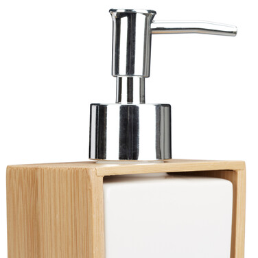 Relaxdays Bathroom Set made of Bamboo and Ceramic