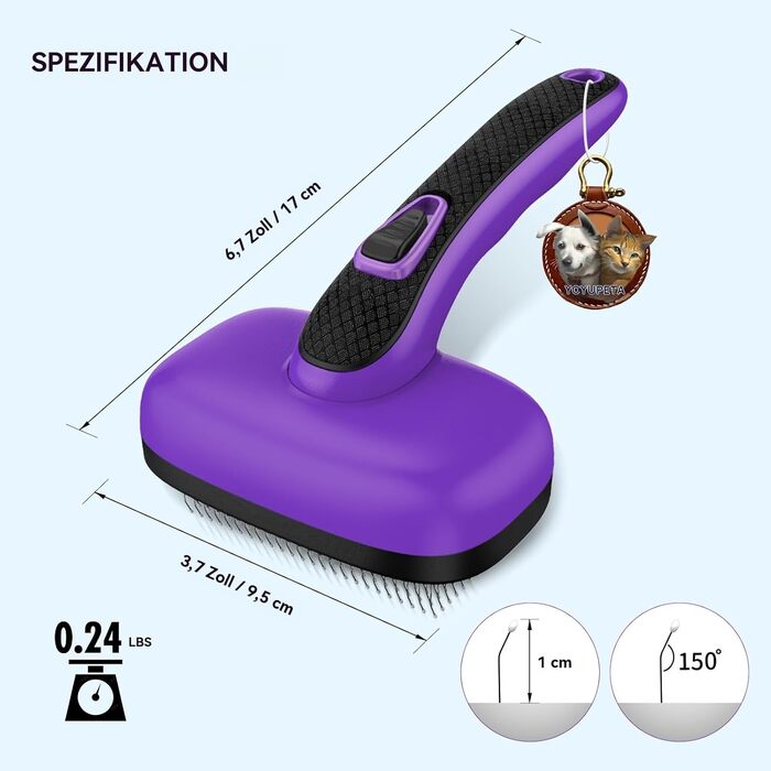 Щітка для собак і котів – самоочисна, легка в очищенні, зменшує випадання шерсті, видаляє волосся. Підходить для великих, середніх та малих тварин з довгою та короткою шерстю. Зелена (фіолетова, 3 шт. НОВІ)