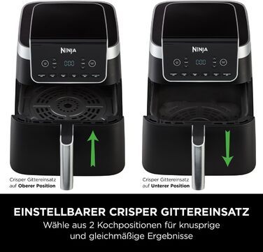 Фритюрниця повітряна Ninja Air Fryer MAX PRO 6.2L, сіра, AF180EU