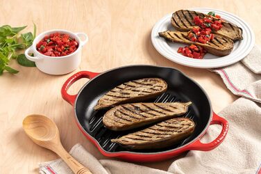 Чавунна гриль-сковорода Le Creuset Signature, квадратна, 26 см, для всіх типів плит, індукційна, 2,86 кг, колір Марсель