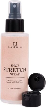 FootFitter Professional Shoe and Boot Stretch Spray, for Leather, Suede, and Canvas, Made in the USA, 4 oz, 473 ml, 120 ml