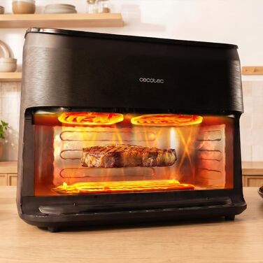 Фритюрниця Cecotec Cecofry & Grill Smokin' 6500 Plus 6.5л з грилем та функцією копчення, 2200 Вт, чорна