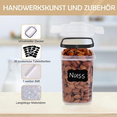 Набори контейнерів для зберігання Caliyo з кришкою, 24 шт. - герметичні контейнери для продуктів, кухонні бокси-органайзери, BPA Free