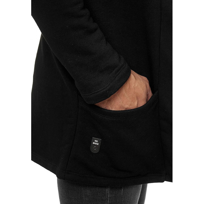 Кардиган чоловічий Redbridge, куртка-світшот, сако, довгий крій (XXL, чорний)