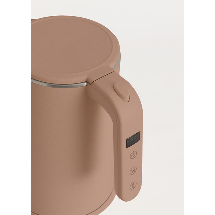 Електричний чайник Studio Pro 1L з регулюванням температури, підігрівом та системою зберігання кабелю, автоматичним відключенням, 1000W (Mokka)