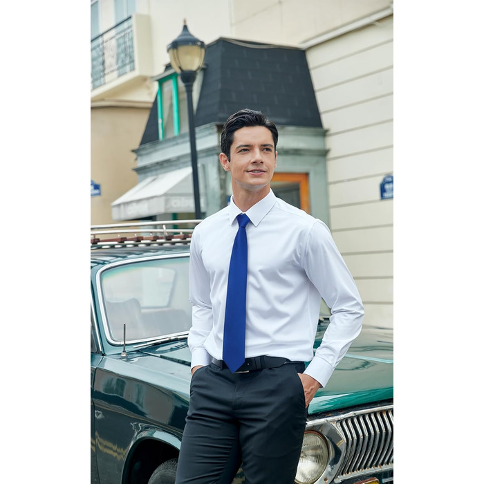 Чоловіча краватка та хустинка HISDERN для весілля, блакитний колір, комплект з запонками