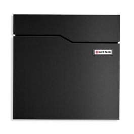 Поштова скринька настінна Metzler Hoffmann чорна (RAL 9005) з табличкою для імені та відділенням для преси, металева, порошкове покриття