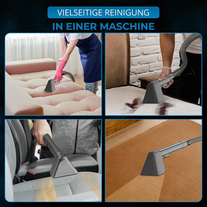 Портативний пилосос для чищення килимів Powell 450W - 13kPA, для килимів, диванів, оббивки, авто