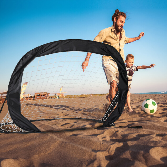 Relaxdays Pop-Up Football Goals - Set of 2