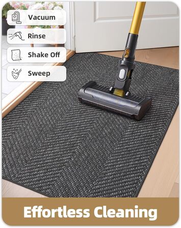 Килимок для дому COLOR&GEOMETRY 43x76 см, сірий, машинне прання, неслизький, для входу, вбираючий, для передпокою, коридору
