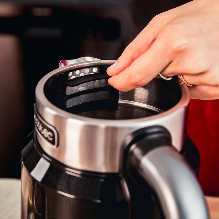 Електричний чайник Cecotec ThermoSense 600 Touch White, 1.7 л, 2200 Вт, з нержавіючої сталі та пластику, LED-підсвітка, поворотна база 360°