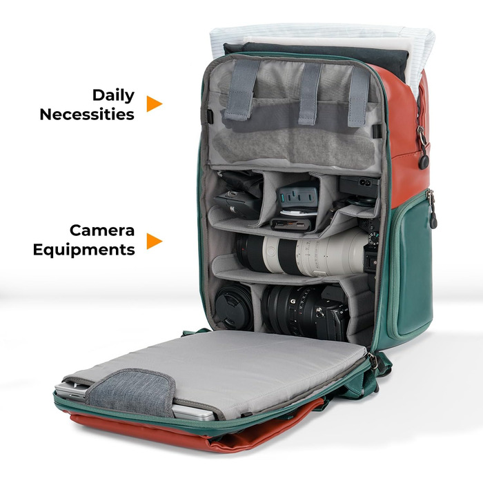 Рюкзак для камери K&F Concept 20L, з відділенням для ноутбука 15.6