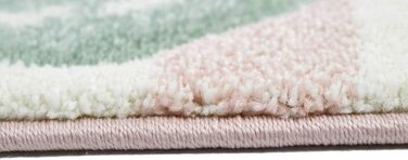 Dreamy Rug Children's Rug Hearts Children's Room Rug Girl in Pink, Purple, Green Size 80x150 cm