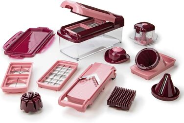 Genius Nicer Dicer Fusion Smart Julienne Slicer | Mint Green | 16-Piece Vegetable Chopper & Slicer Set