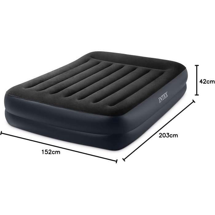 Надувний матрац Intex Queen з технологією Fiber-Tech RP, 152x203x42 см (64124ND)
