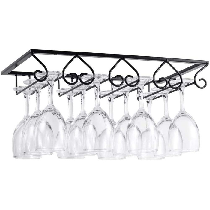 Підвісний тримач для келихів, тримач для вина, металевий, на 4 келихи, з кріпленням, для бару, шафи для вина, кухні