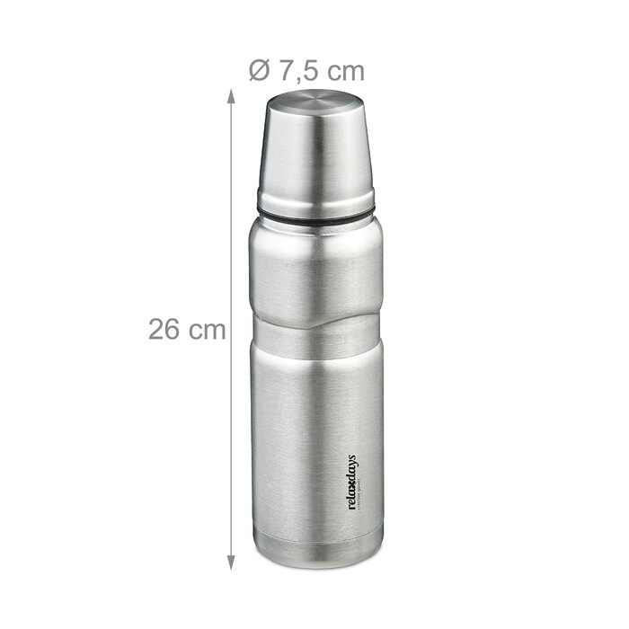 Relaxdays Drinking Bottle with Cup 500 ml