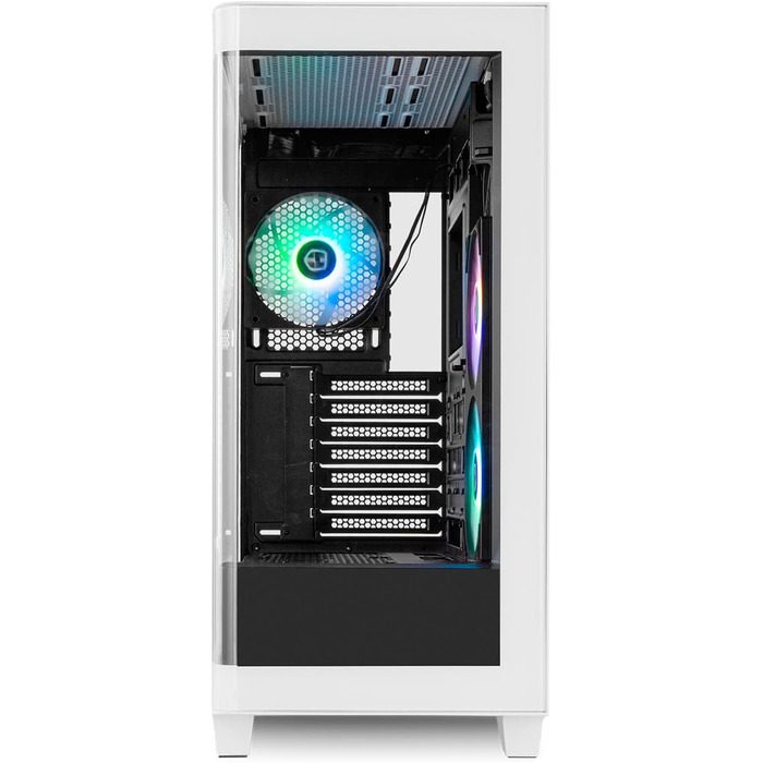 Корпус для ПК NOX Xtreme Products White: ATX/Micro-ATX/ITX Midi-Tower з сітчастою передньою та верхньою панелями, скло з загартованого скла, 3 x 140 мм вентилятори, підтримка до 10 вентиляторів, USB-C/USB 3.0, білий (HUMMER ETHER W/B)