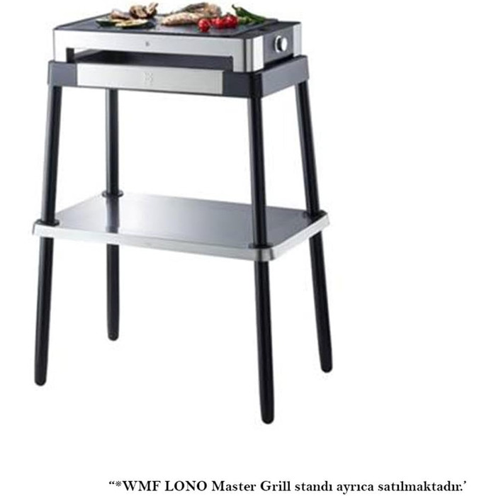 WMF Lono Table Grill with Grate, 2000W Electric Grill, Variable Temperature Control - Tabletop Grill, No Stand