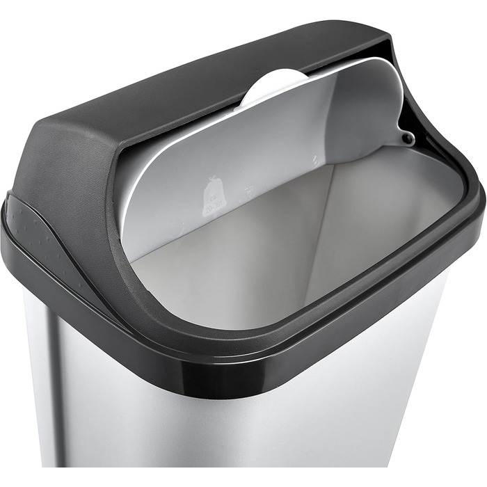 Відро для сміття Keeeper Rasmus з роликовим кришкою, 10 л, Hellsilber (сріблястий)