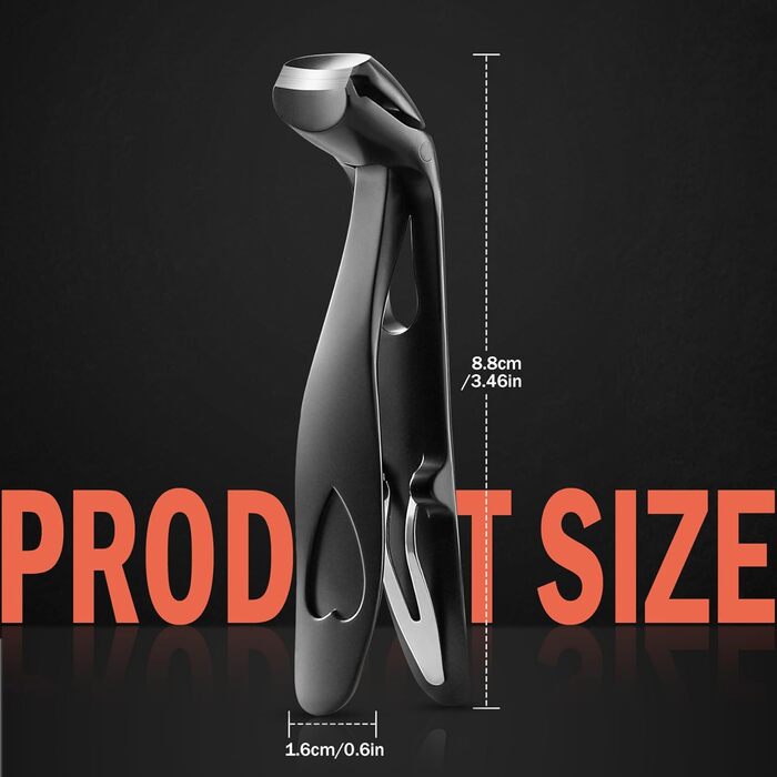 Кусачки для нігтів BEZOX ергономічні з похилим лезом для товстих нігтів (чорні) + пилочка для нігтів. Кусачки для дорослих, чоловіків та жінок.