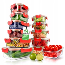 Набір скляних контейнерів для їжі Nutrichef, 24 шт., без BPA