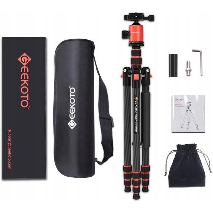 Карбоновий штатив GEEKOTO CT25Pro Craftsman, 200 см