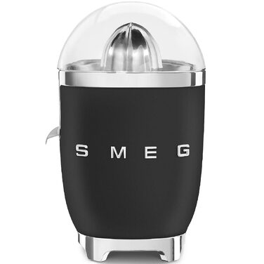 Електрична соковижималка для цитрусових Smeg CJF01PGEU, ручний прес, універсальний конус, 70 Вт, чорна