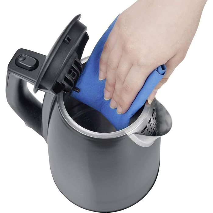 Електричний чайник SEVERIN WK 9540 сірий металік/чорний, 1,0 л, 2200 Вт, Single