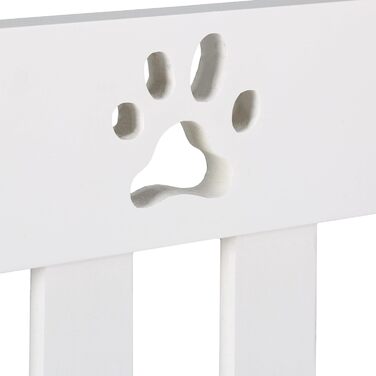 Захисне ворота для собак Relaxdays, самостійно встановлюється, 60 x 204 см, MDF, складане, білий