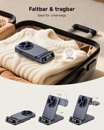 Зарядна станція SwanScout магнітна 3-в-1 для Samsung Galaxy S25 Ultra/S24/Z Flip 7/Z Fold 7, годинник Samsung Watch 8 Classic/8/Ultra/7, навушники Galaxy Buds 3, SwanScout 708SM