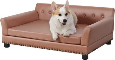 Софа для собак BingoPaw Luxus: велика, ортопедична, з водонепроникного дихаючого шкірозамінника, 120x74x40 см