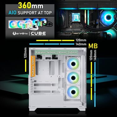 Корпус ПК BitFenix CETO Premium Edition Mid Tower (Чорний)