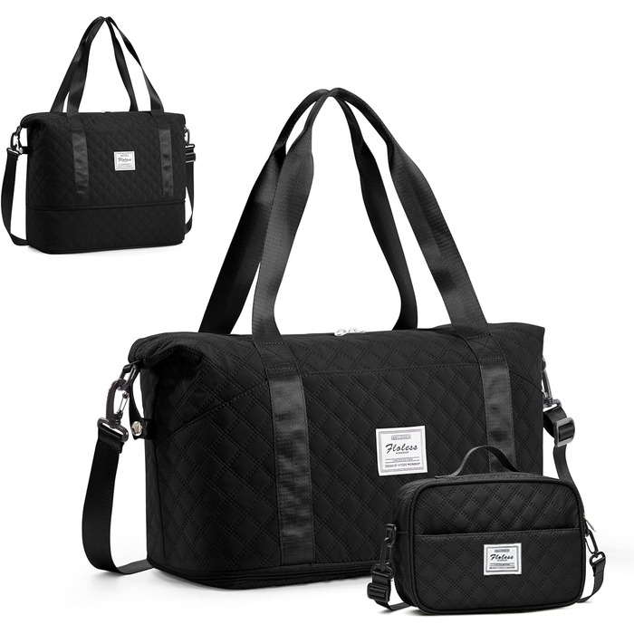 Спортивна сумка для жінок, Travel Duffle Bag, Fitnesstasche, ручна поклажа, з косметичкою та водонепроникним чохлом, бежева