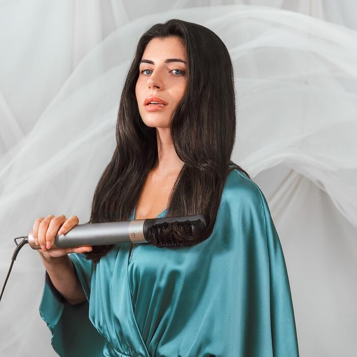 Фен-щітка Cecotec AirGlam Champagne 14 в 1 з технологією Coanda CeramicCare, 1400W, 14 насадок, для випрямлення та укладання волосся