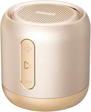 Портативна Bluetooth колонка Anker Soundcore Mini з FM радіо, 15 годин роботи, 20 м радіус дії та потужним басом (золота)