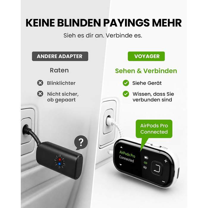 Bluetooth-адаптер для літака Avantree Voyager з підтримкою Auracast, білий