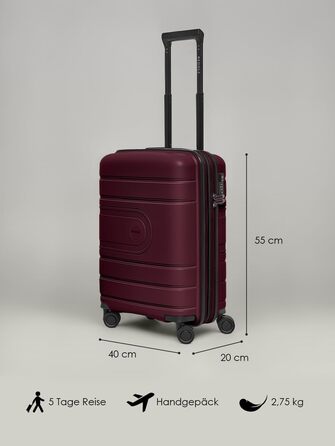 Набір валіз REDOLZ Essentials 11 (3 шт.) темно-синій 56 см + Koffer S (55 см, розширюваний)