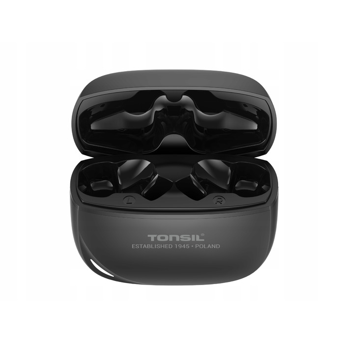 Бездротові вакуумні навушники TONSIL TW50BT Bluetooth, чорні