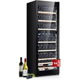 Kalamera 45-Bottle Dual Zone Wine Refrigerator - 120 Liter Capacity with LCD Display - 5-10°C/10-18°C Temperature Zones