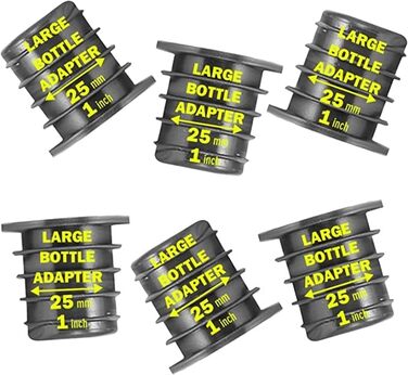 Виливники для спиртних напоїв та оливкової олії: набір з 2 шт. з адаптерами (6 шт.) | Нержавіюча сталь, чорний колір, для посудомийної машини